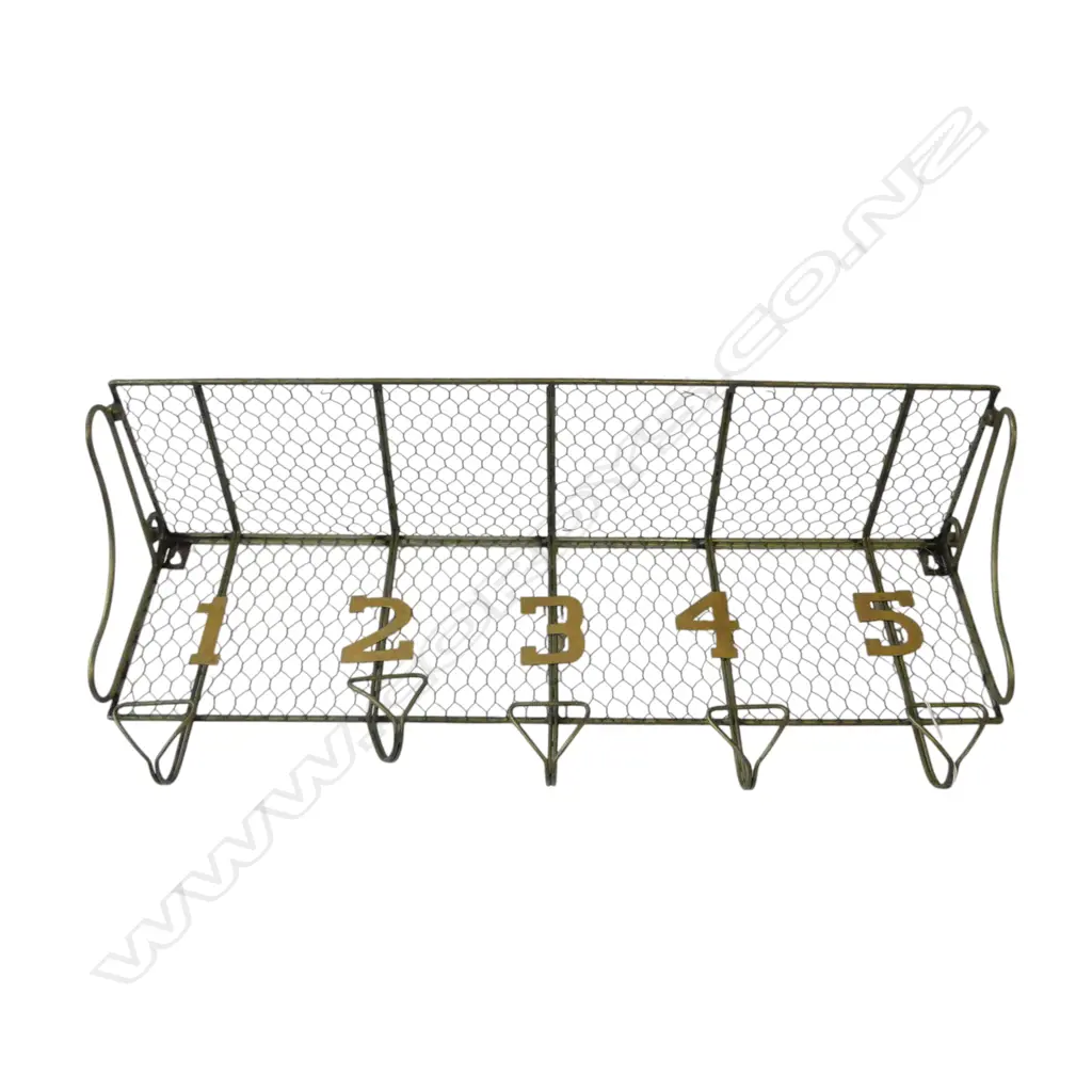 METAL NUMBERED HAT RACK W.700mm Image 1++