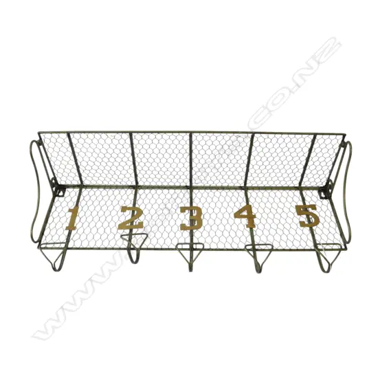 METAL NUMBERED HAT RACK W.700mm
