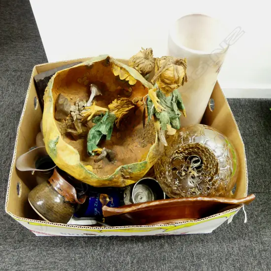 POTTERY, LIGHT FITTINGS, LOES TOORNSTRA PAPIER MACHE ARTWORK