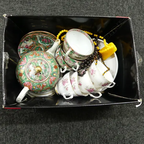 ASST. CHINA + 3 ORIENTAL NECKLACES