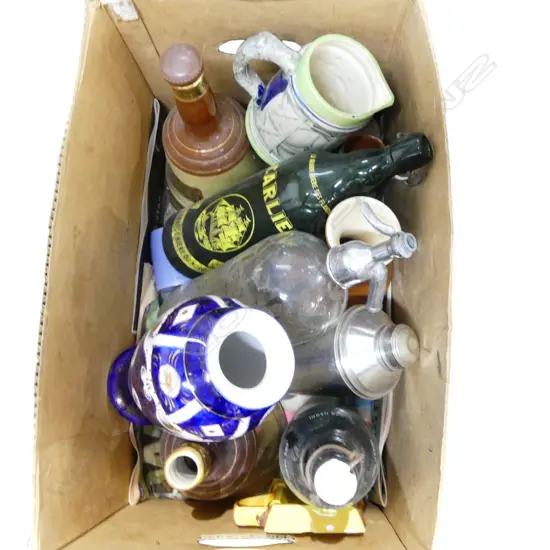 ASST. WHISKEY BOTTLES ETC