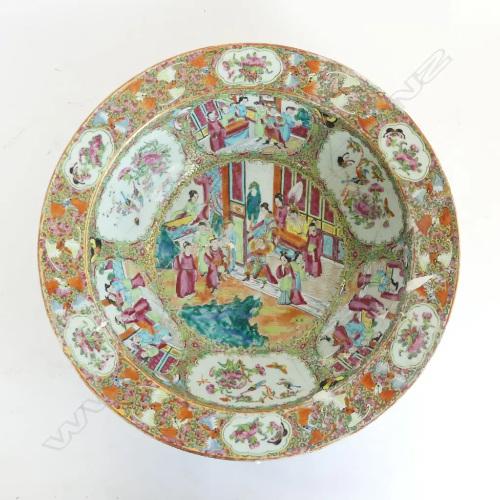 LG FAMILLE ROSE BOWL, REPAIRS 410mm dia Image 1++