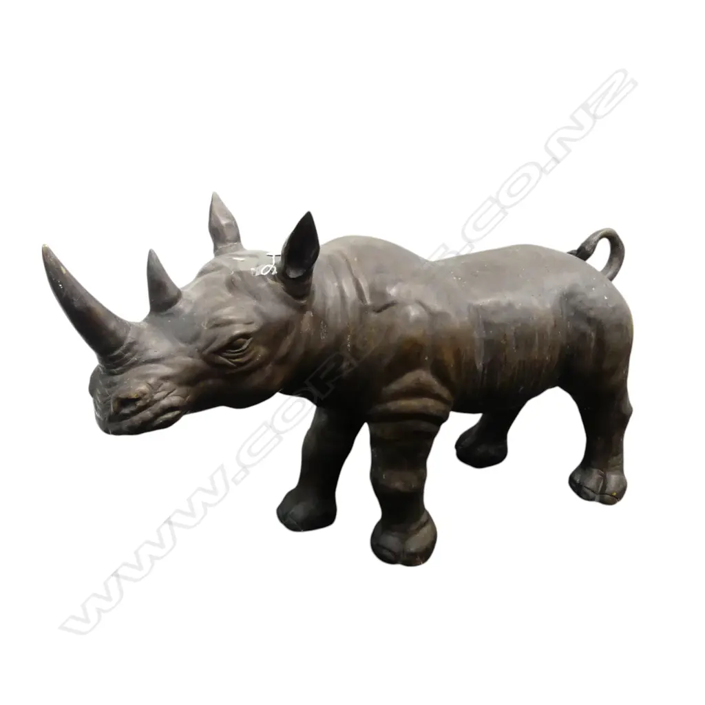 LARGE BRONZE RHINOCEROS H.660mm Image 1++