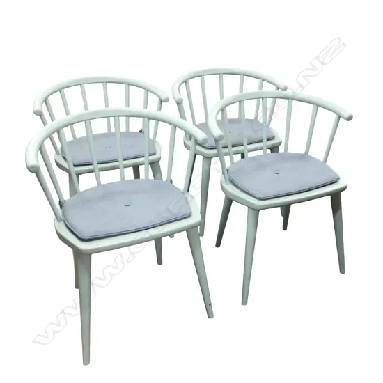 4 BILLIANI SPOKE BACK CHAIRS