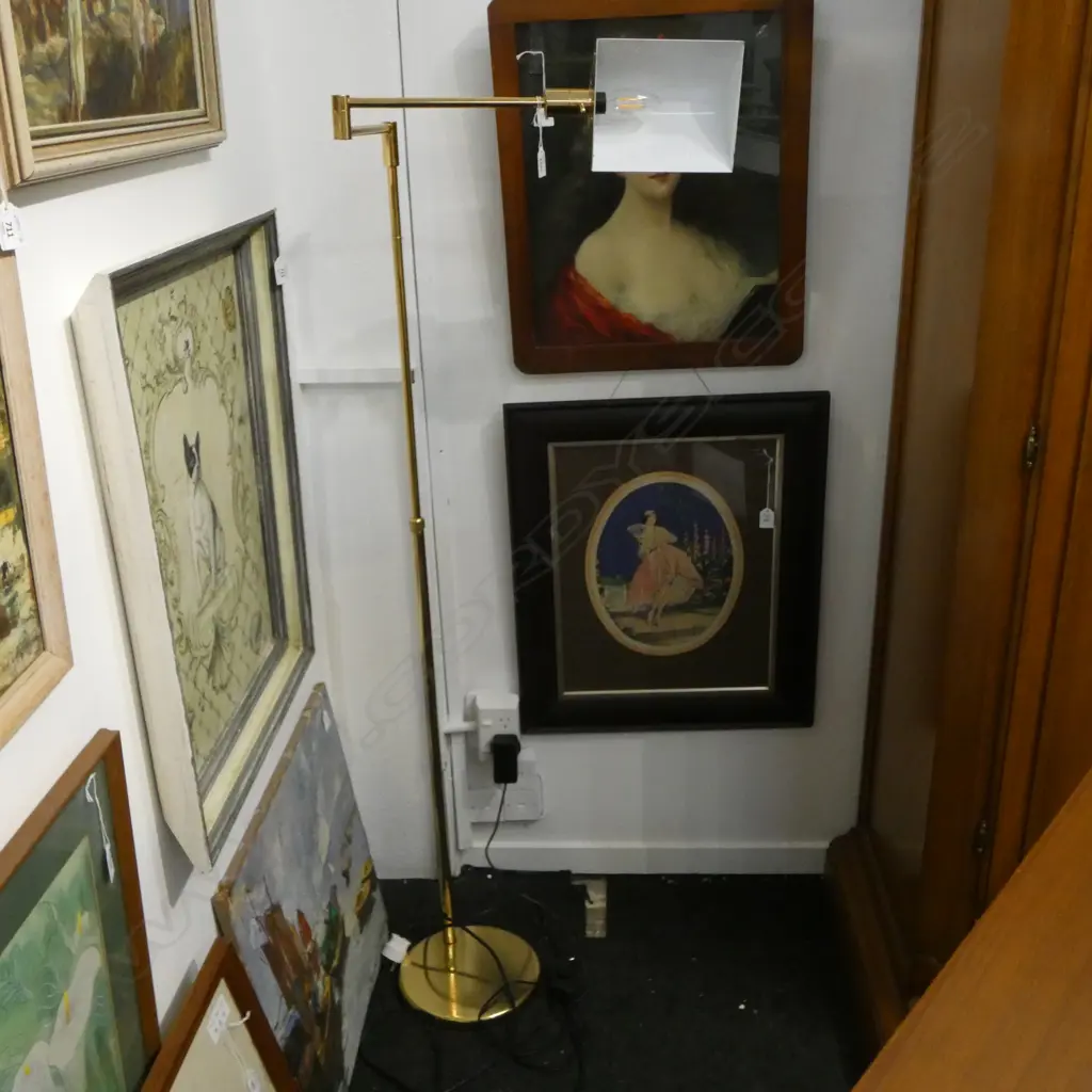 ADJUSTABLE GOLD METAL FLOOR LAMP H.1450mm Image 1++