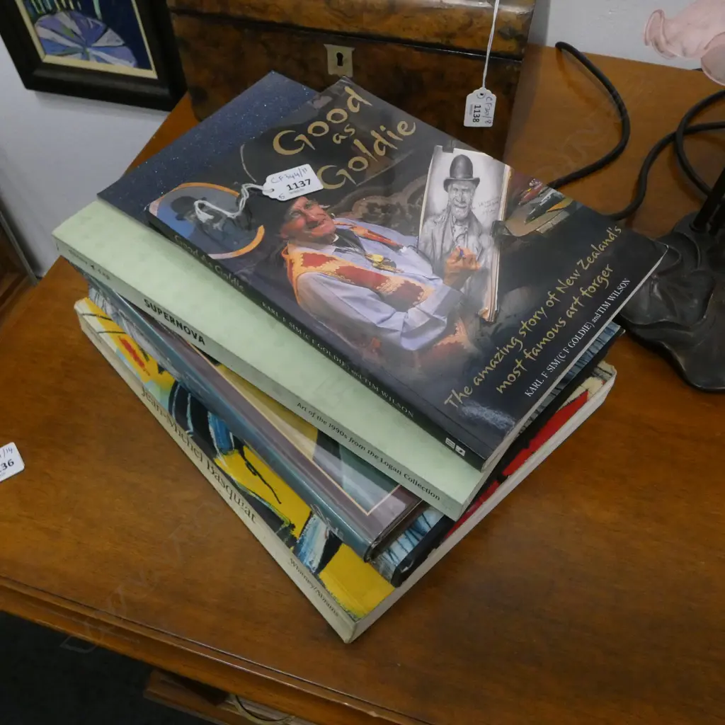 5 ART BOOKS; BASQUIAT, McCAHON, SUPERNOVA, 2x GOLDIE Image 1++
