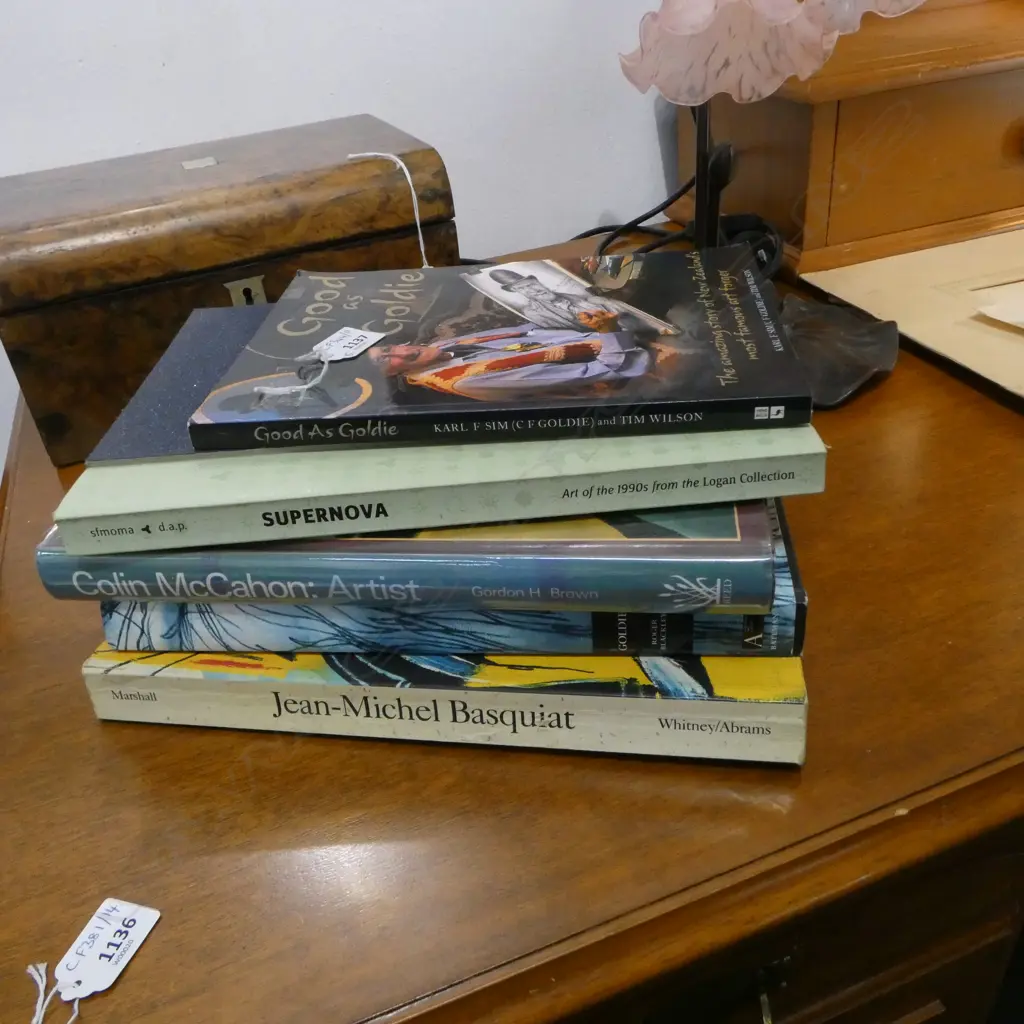 5 ART BOOKS; BASQUIAT, McCAHON, SUPERNOVA, 2x GOLDIE Image 1++