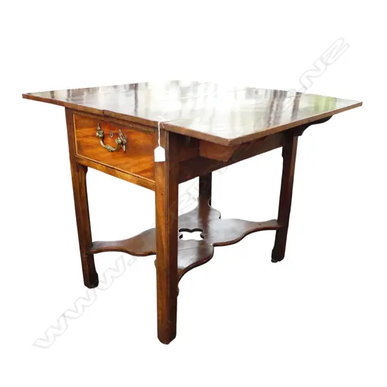 GEORGIAN MAHOGANY DROP SIDE TABLE, FAULTS 745x490x700mm