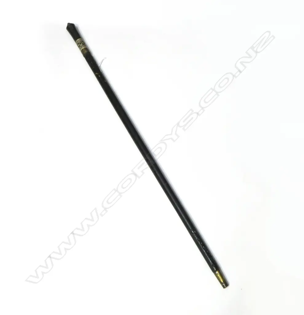 VINTAGE EBONISED SWORD STICK part carved bone handle. Lion mask brass pommel. Pointed blade not sharp. L.900mm Image 1++