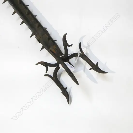 JAPANESE OLD MEJI SODEGARAMI (sleave entangler)  POLE ARM TOP SECTION. As used by Samurai. L.680mm 