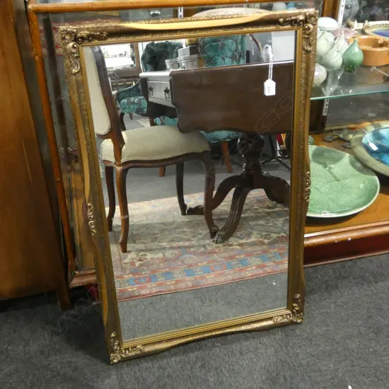 MIRROR, GOLD FRAME 900x590mm