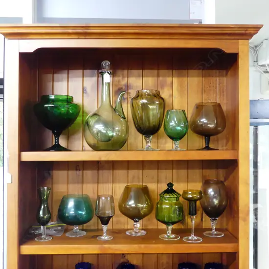 ASST. GREEN GLASSWARE