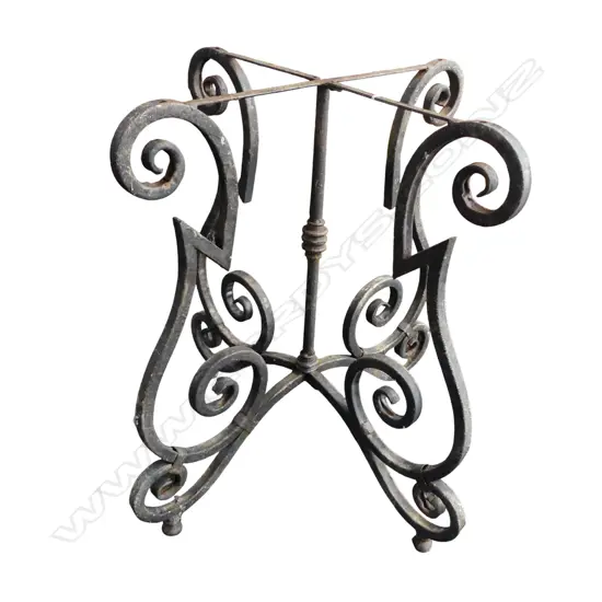 VINTAGE IRON FRENCH STYLE FOLDING OUTDOOR TABLE BASE (no top) H.755mm, 775mm dia