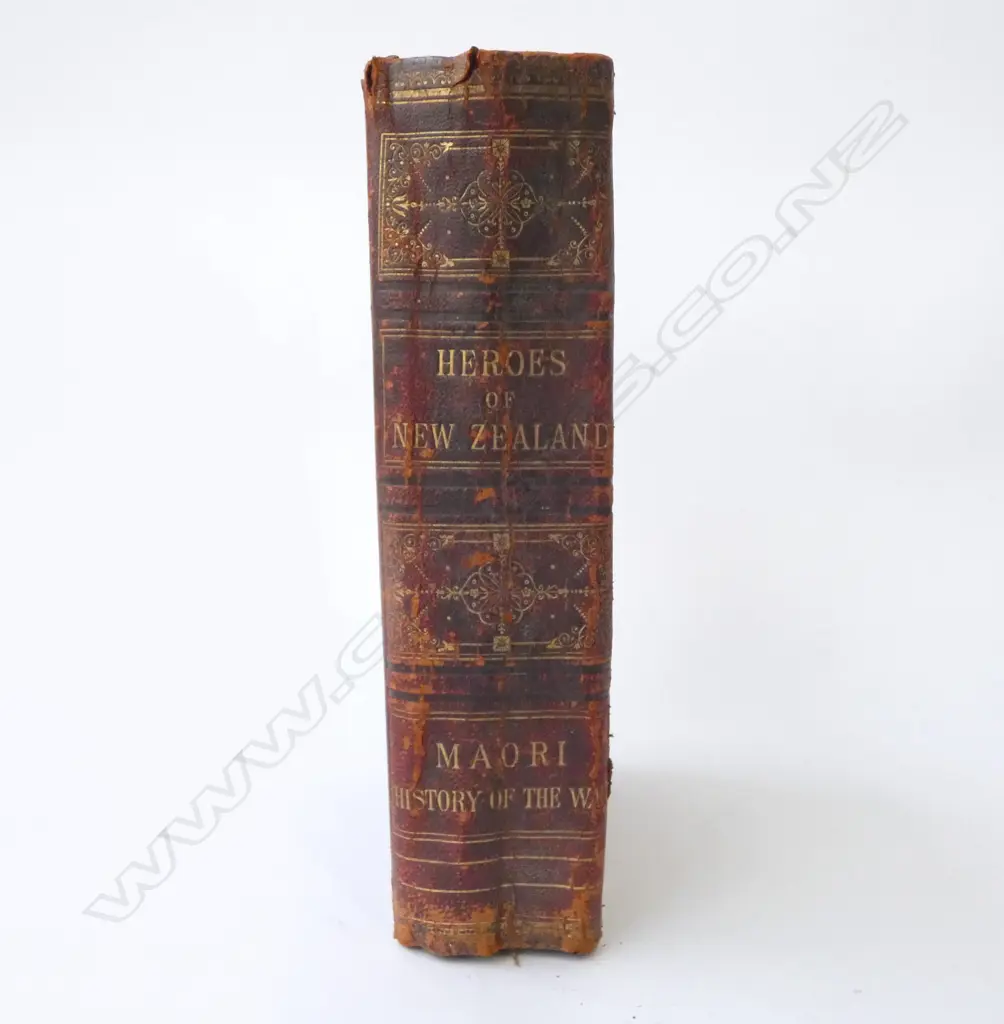 BOOK; DEFENDERS OF NZ & MAORI HISTORY OF THE WAR, GUDGEON 1887 worn Image 1++
