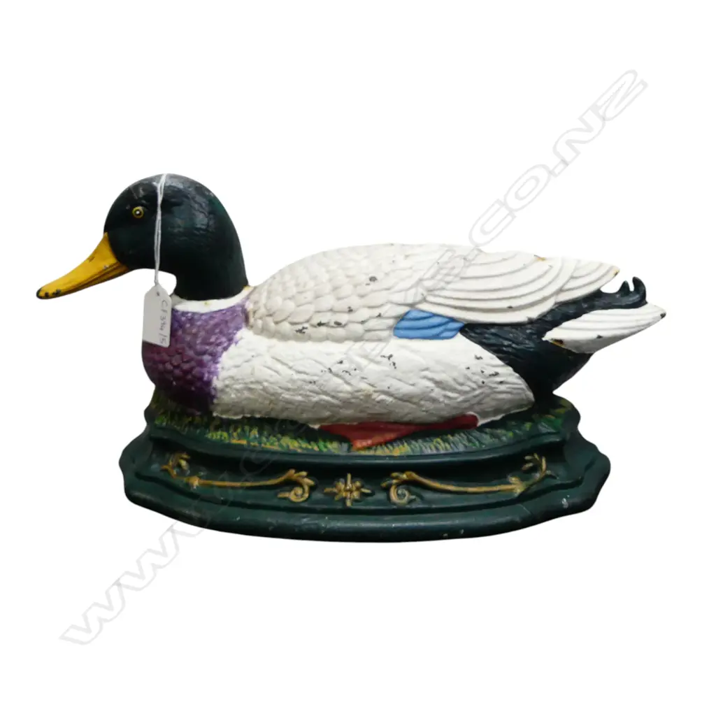 CAST IRON DUCK DOOR STOP H.200mm L.400mm Image 1++