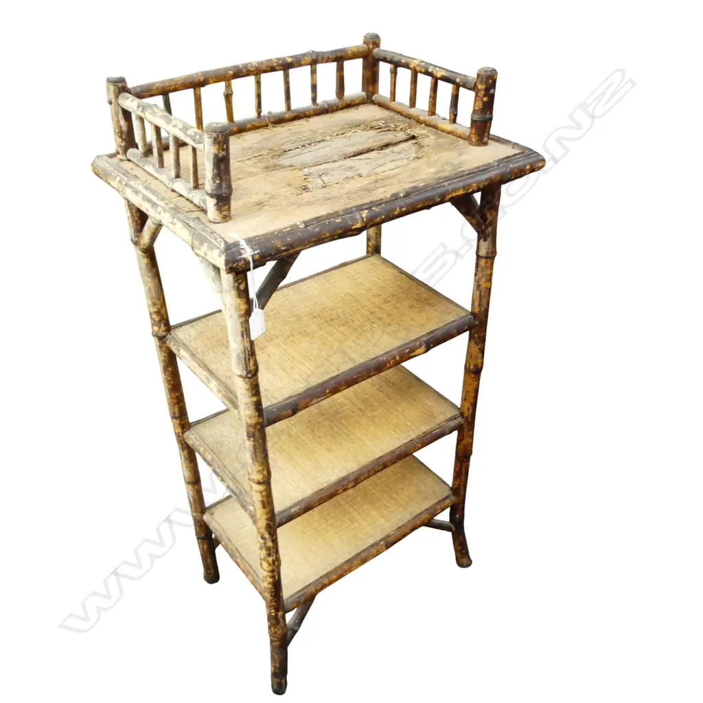 DISTRESSED CANE & BAMBOO WHATNOT H1070MM Image 1++