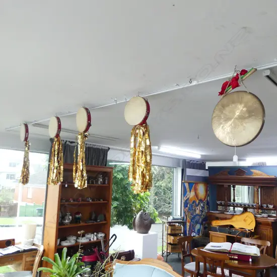 4 HAND DRUMS 230mm dia + CYMBAL