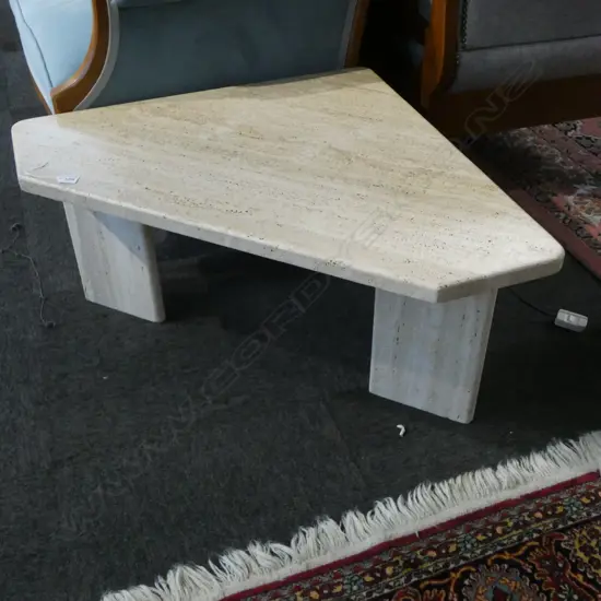 TRAVITINE MARBLE SIDE TABLE 750x750x400mm
