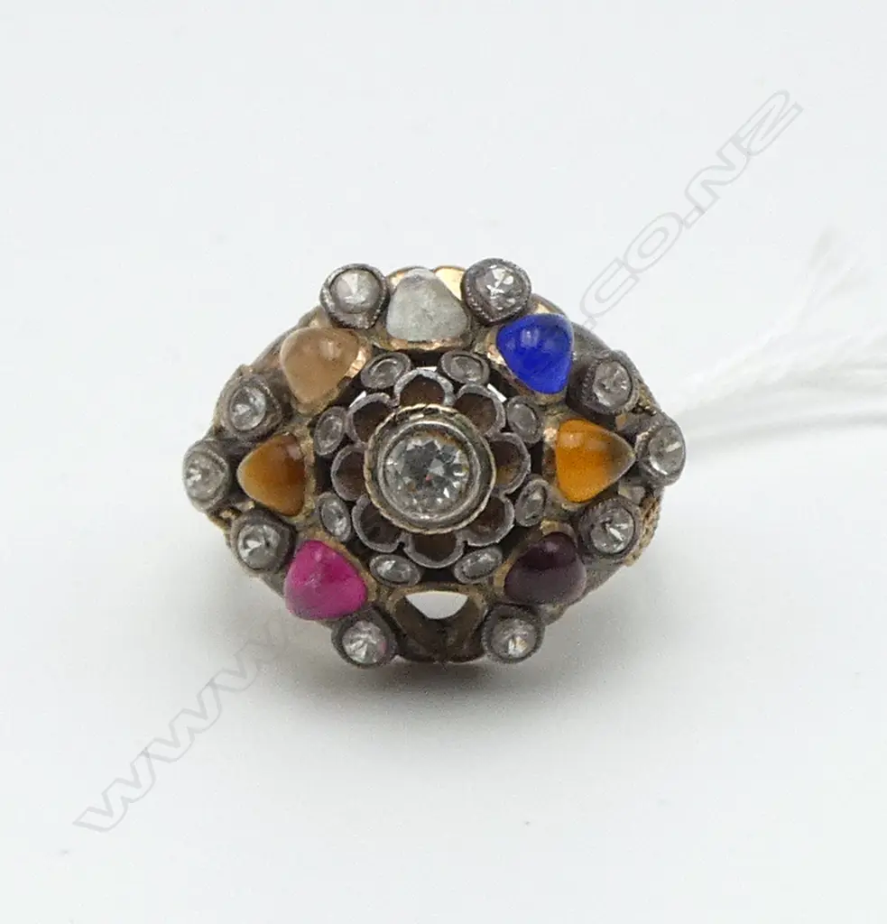 14CT PRINCESS RING 7.48gms STONE MISSING size M Image 1++