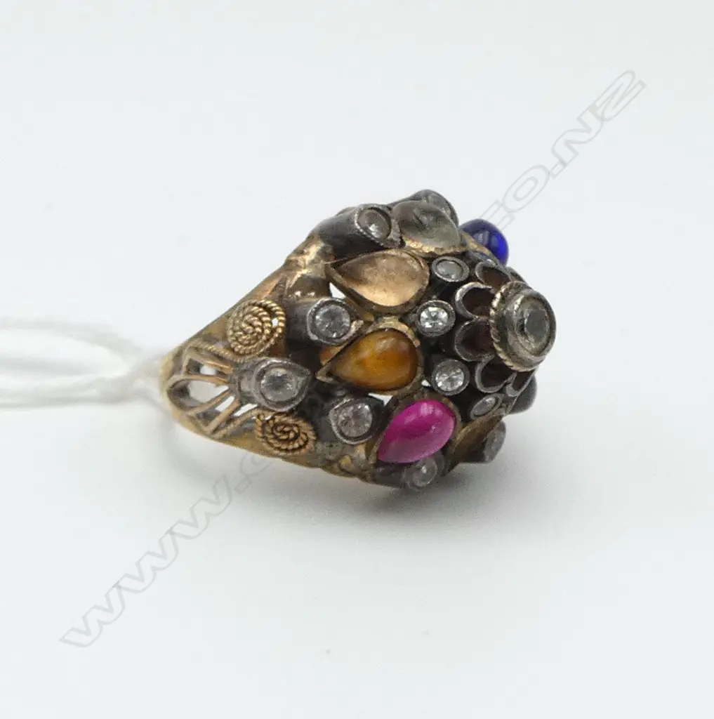 14CT PRINCESS RING 7.48gms STONE MISSING size M Image 1++