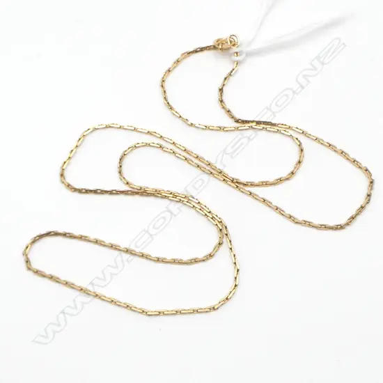 14ct yellow GOLD NECK CHAIN angular links L.520mm 4.55gms
