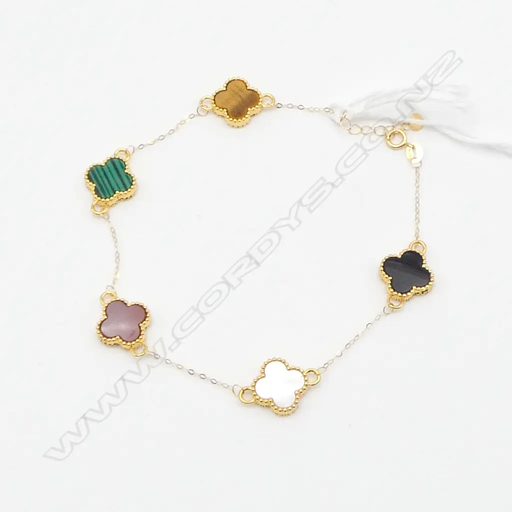 18CT GOLD MULTI STONE BRACELET 1.7GMS Image 1++