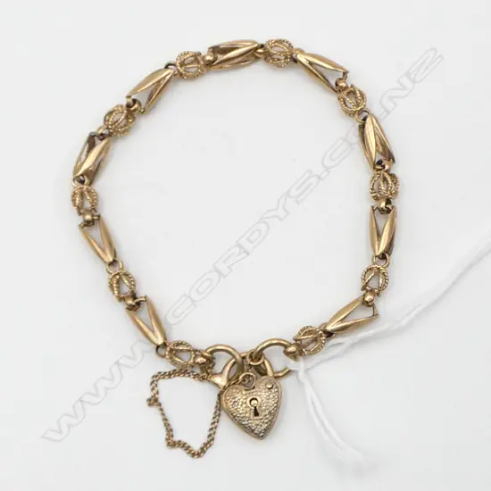 9CT BRACELET, 12.3gms