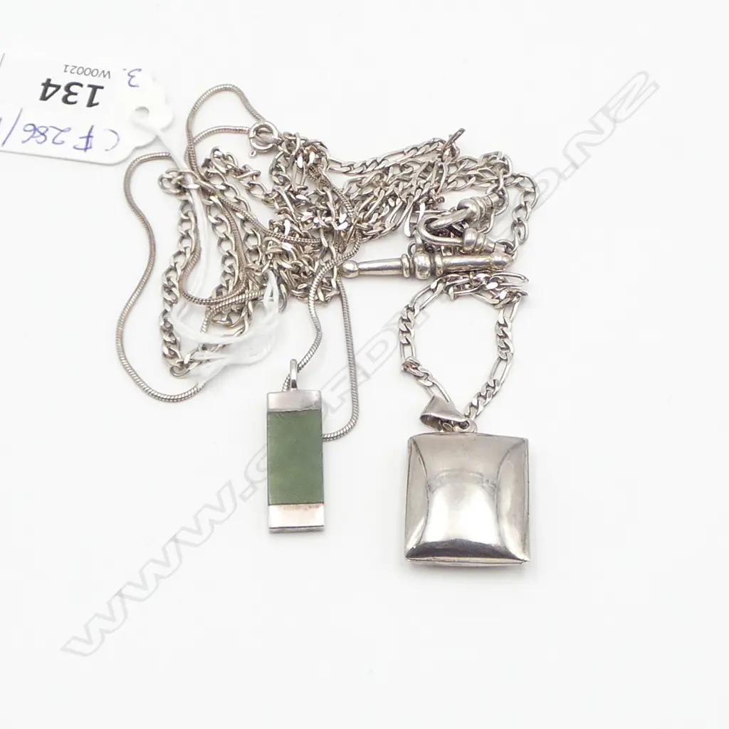 3 925 SILVER PENDANT NECKLACES 33gms Image 1++