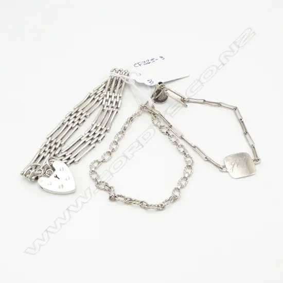 3 STG SILVER BRACELETS 31gms