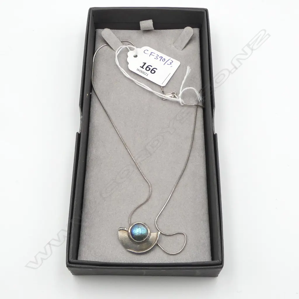 925 PACIFIC PEARL PENDANT NECKLACE, 6.8gms BOXED Image 1++