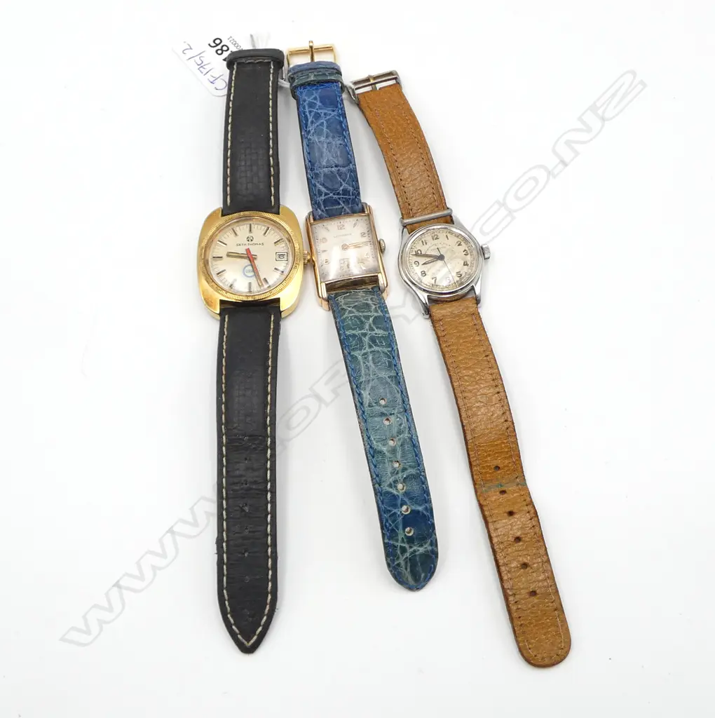 3 GENTS WRIST WATCHES; LONGINES, SETH THOMAS, AMBERCROMBIE & FITCH Image 1++