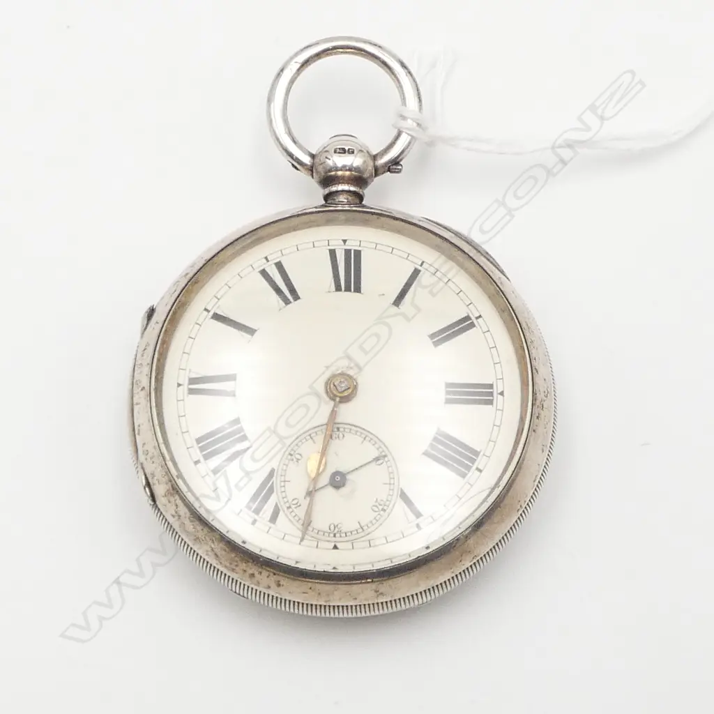 SILVER CASED OPEN FACE POCKET WATCH London 1880 fusee movement  Image 1++