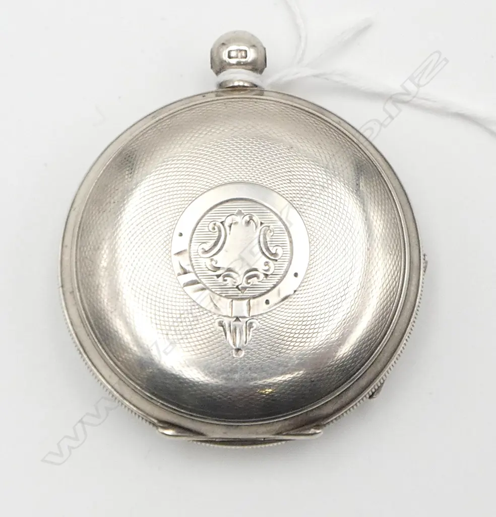 SILVER FUSEE GENT'S HUNTER POCKET WATCH 'H. Samuel Manchester' apparently running NO bow suspension 138gms  Image 1++