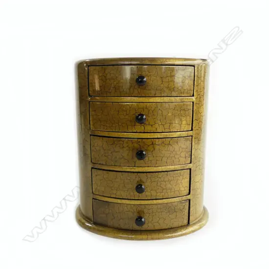 MODERN LACQUER JEWELLERY BOX H.250mm with ASST. COSTUME JEWELLERY