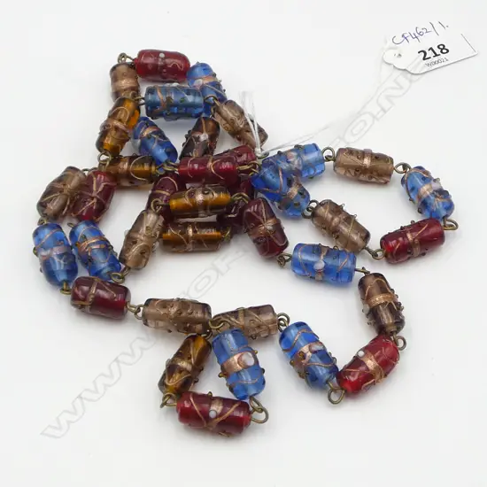 MURANO BEAD NECKLACE L.1000mm