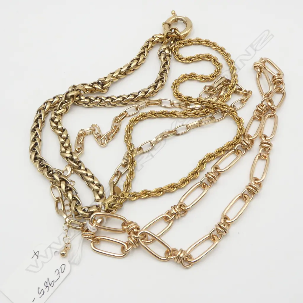 4 GOLD PLATED CHAINS Image 1++
