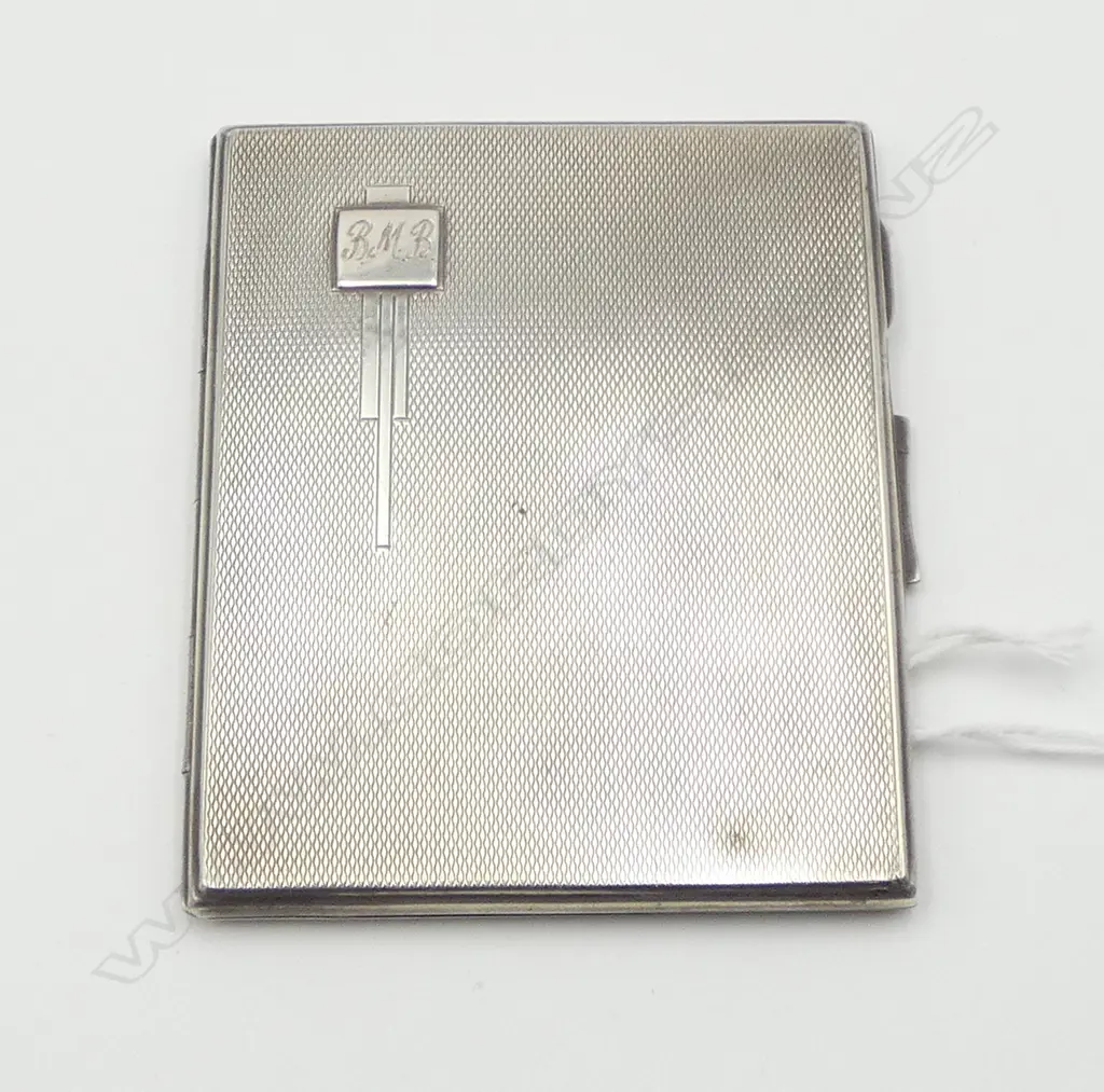 Birmingham 1934 silver MACHINE ENGRAVED cigarette case 78gms Image 1++