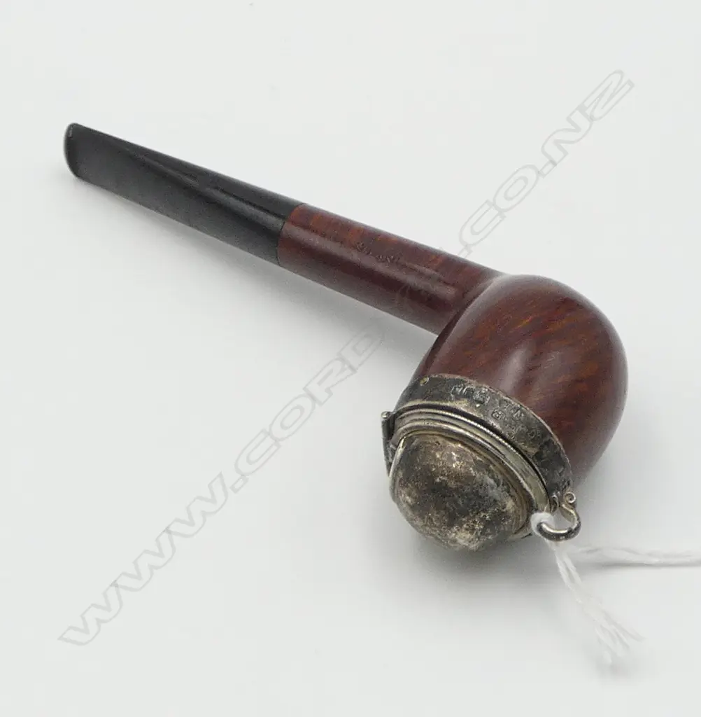 VINTAGE PIPES WITH STG SILVER TOP L.140mm Image 1++
