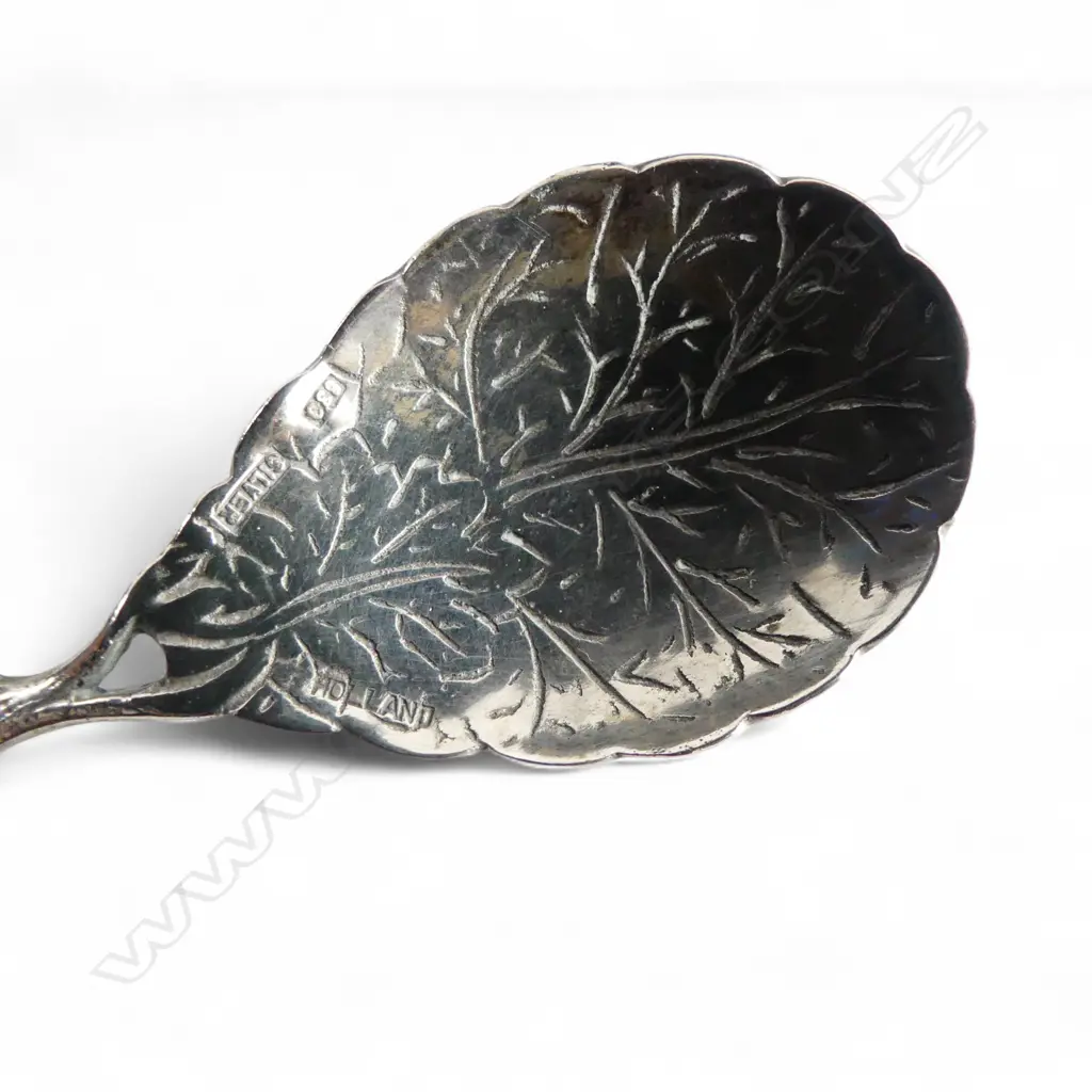 FANCY SET 835 SILVER TEASPOONS vine form 72gms in fitted box Image 1++