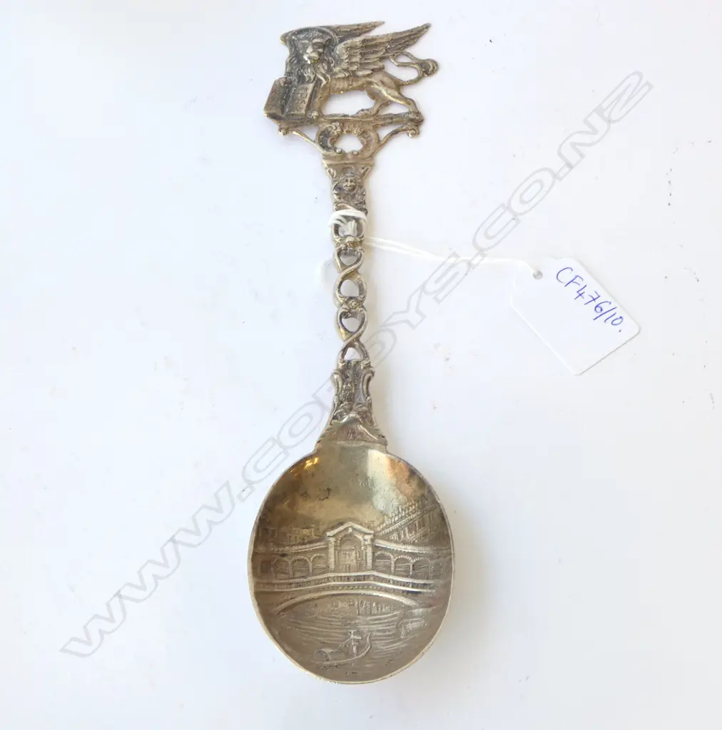 SILVER VENETIAN SPOON H.215mm 65gms Image 1++