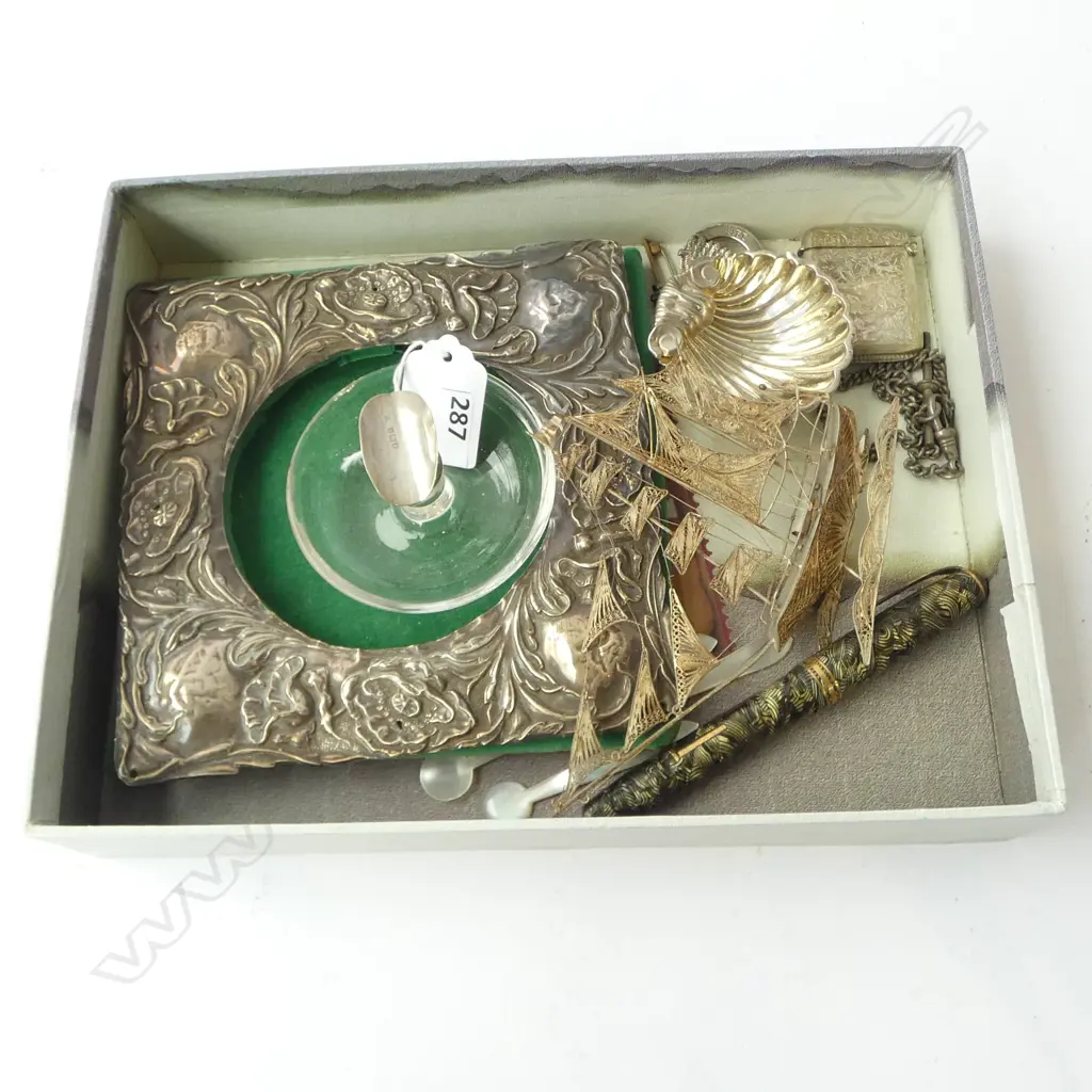 ASST. ITEMS, SOME STG, PHOTO FRAME AF, CONWAY STEWART FOUNTAIN PEN w. 14CT NIB ETC Image 1++