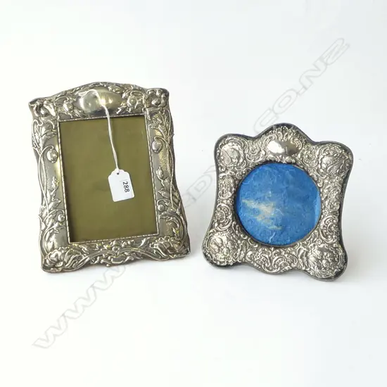 2 STG SILVER PHOTO FRAMES B'HAM 1901, 1906 215x170mm