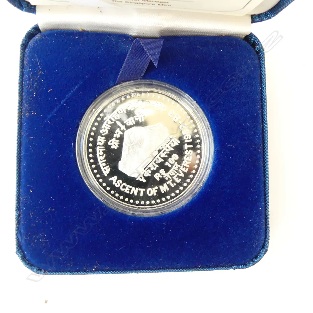 3 NEPALESE SILVER PROOF COINS COMMEMORATING 30th ANNIVERSARY w. CERTS Image 1++
