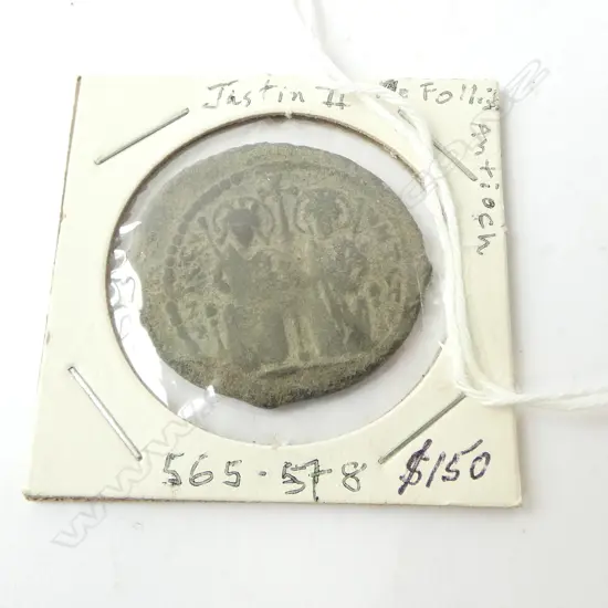JUSTIN II FOLLIS ANTIOCH 565-578 COIN