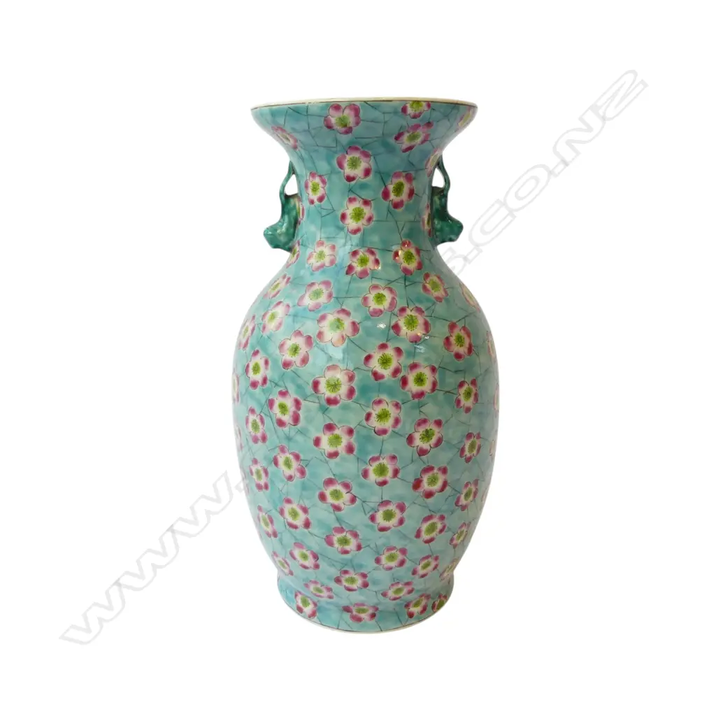 CHINESE 19thC STYLE FAMILLE ROSE VASE H.310mm Image 1++