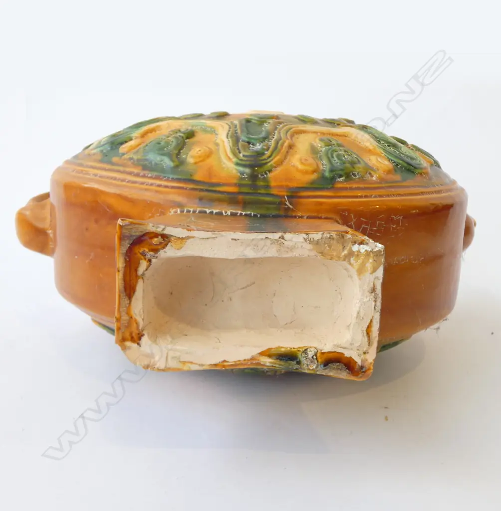 CHINESE TANG STYLE POTTERY PHEONIX VASE H.350mm some damage Image 1++