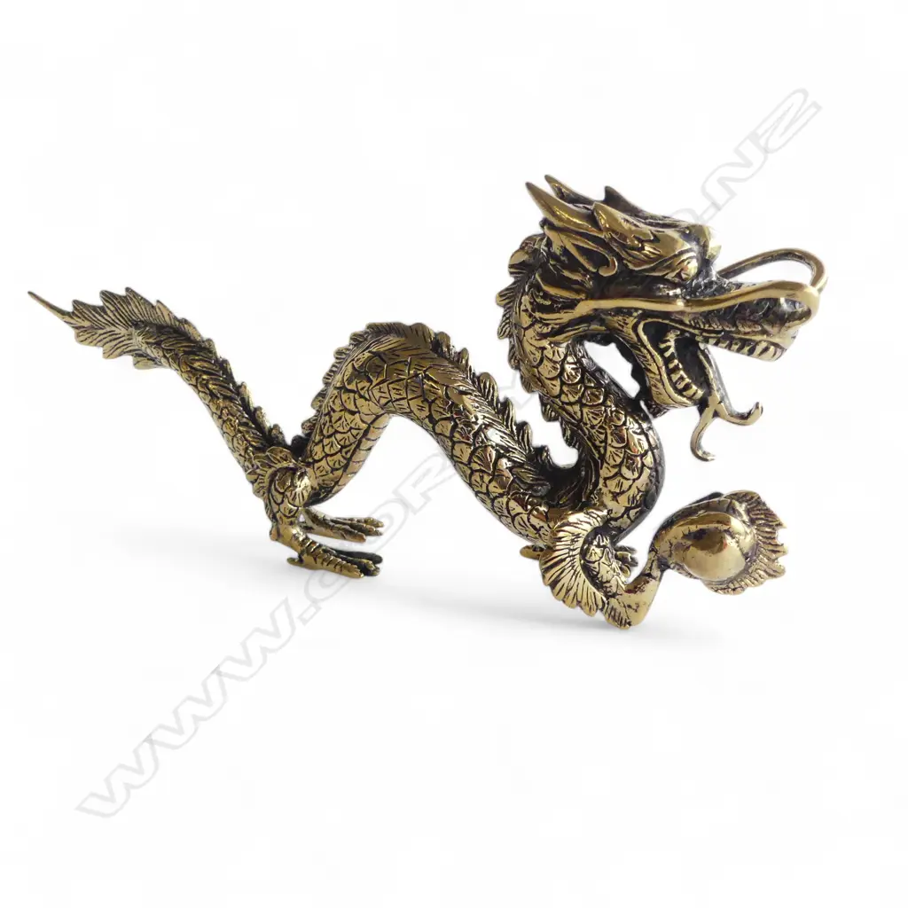 BRASS DRAGON ORNAMENT L.280mm Image 1++