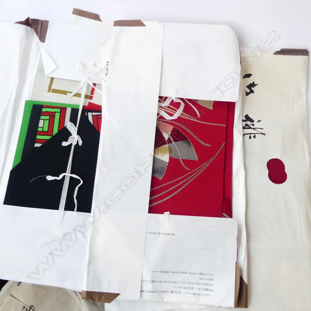 VINTAGE JAPANESE OBI SASHES IN ORIGINAL PACKAGING (4) Image 1++