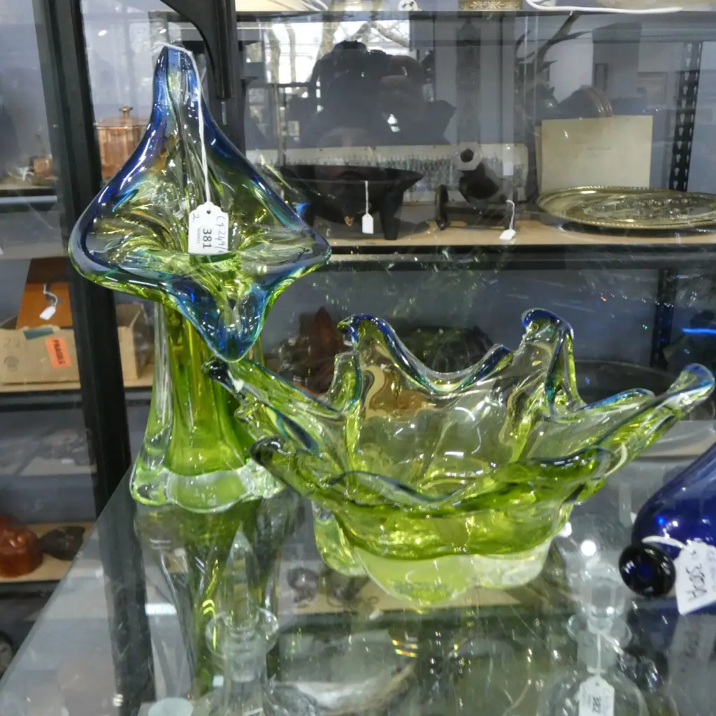 2 PCES ART GLASS H.280mm Image 1++
