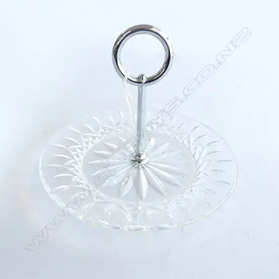 WATERFORD CRYSTAL CIRCULAR CAKE STAND with s/plate handle Dia.200mm